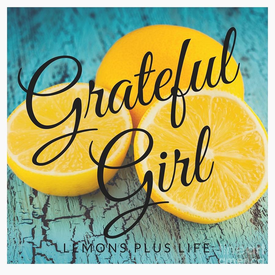 Grateful Girl With Lemons Photograph by Carol Riddle