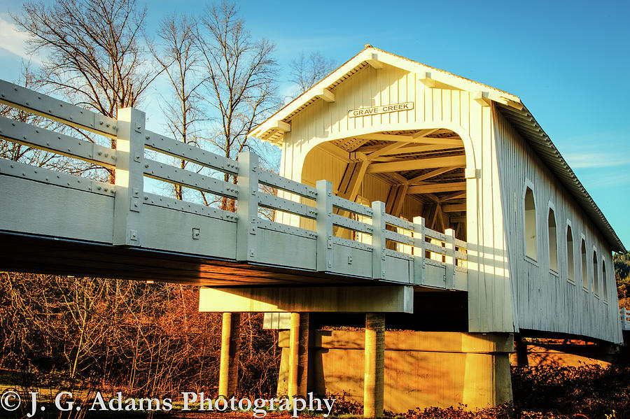 Grave Creek Covered Bridge by Jim Adams Grave Creek Covered Bridge by Jim Adams