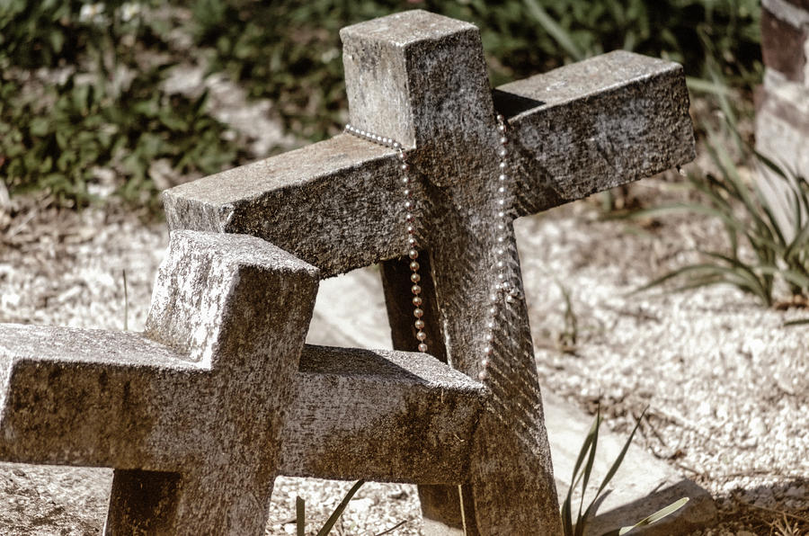 Graveside Crosses Photograph by Jim Shackett
