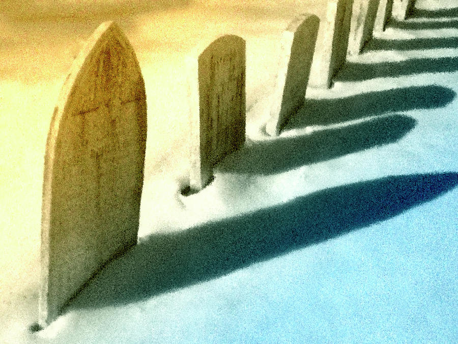 Gravestones in Winter Mixed Media by Dominic Piperata