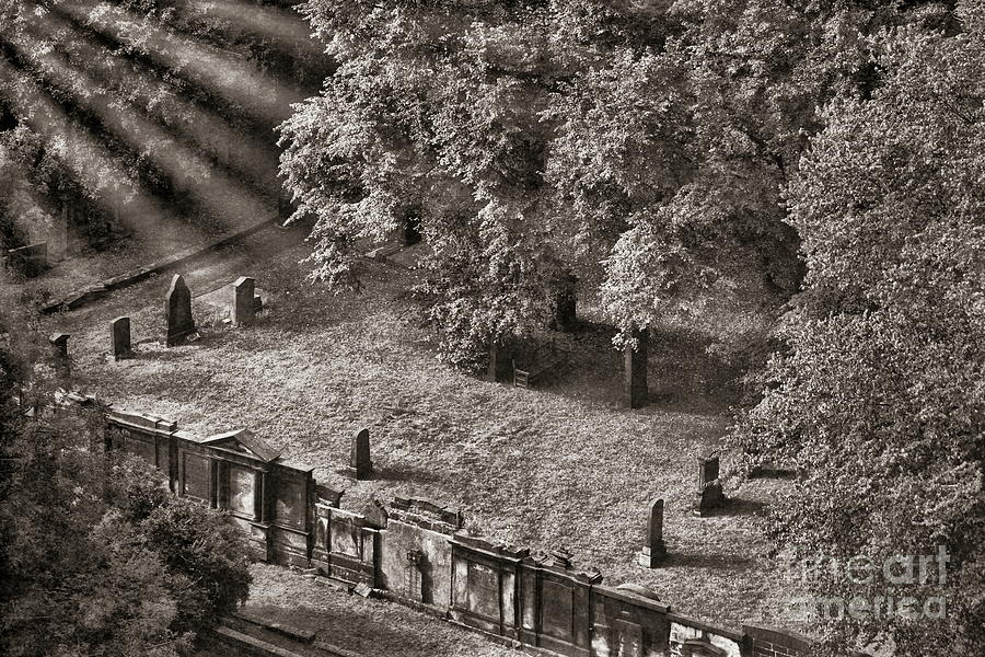 Graveyard Edinburgh Sepia Tones  Photograph by Chuck Kuhn