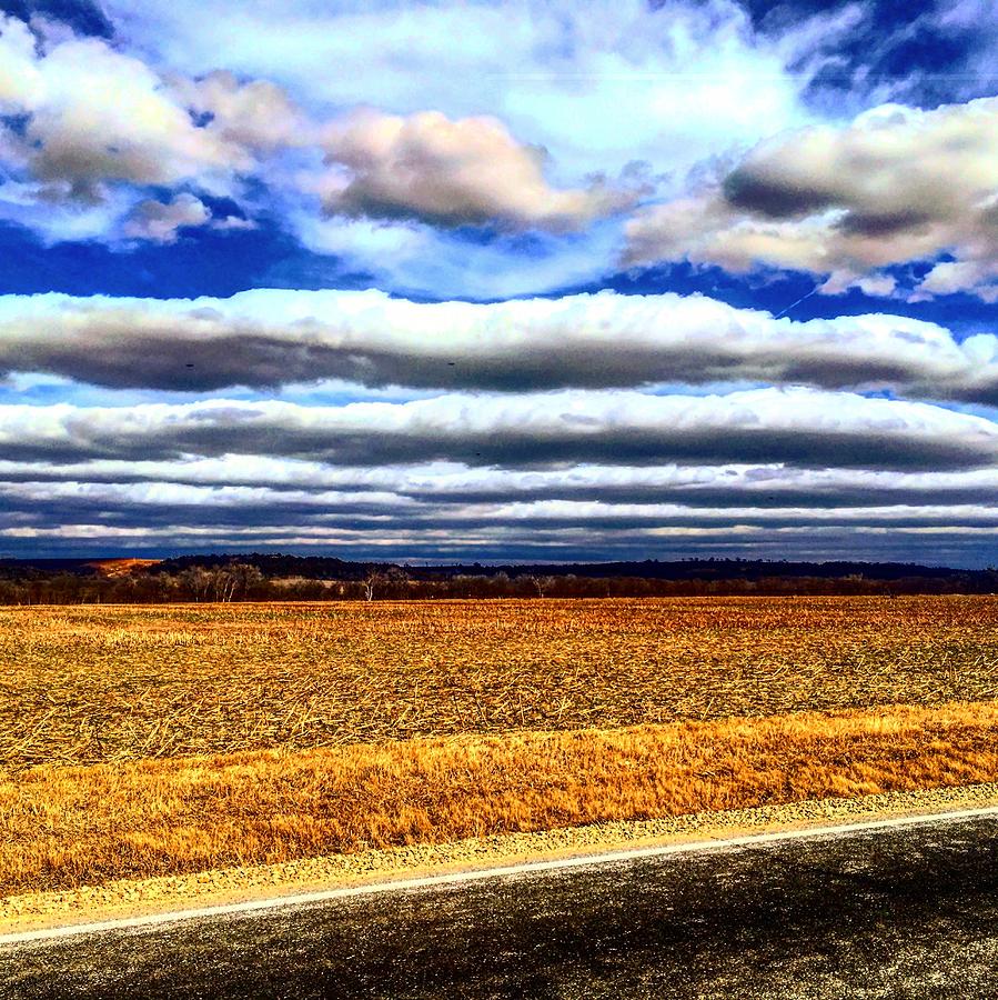 Gravity Clouds on the Prairie Photograph by Michael Oceanofwisdom Bidwell
