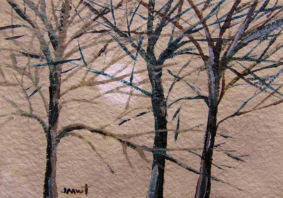 Gray and Dark Trees Painting by John Williams