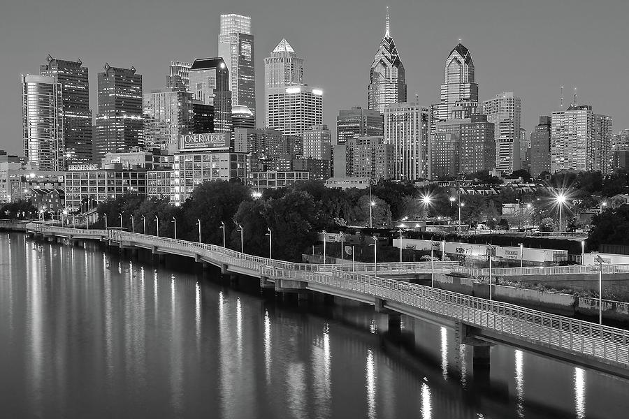 Gray and White Philadelphia Photograph by Frozen in Time Fine Art Photography