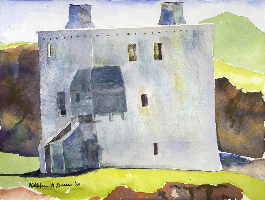 Gray Castle Painting by Kathleen Barnes