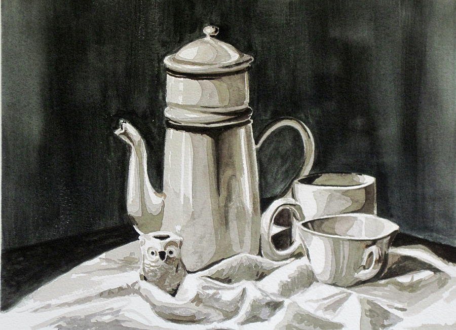 Still Life Painting - Gray Class by Karen Boudreaux