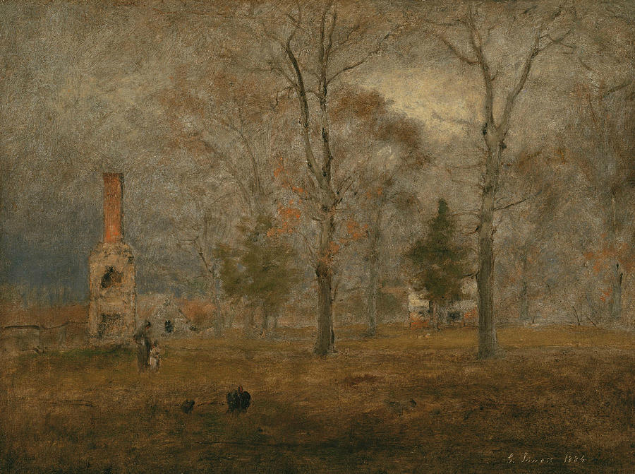 Gray Day, Goochland Painting by George Inness