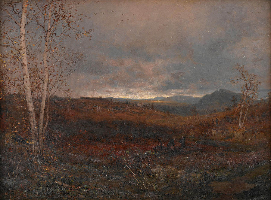 Gray Day in Hill Country Painting by Jervis McEntee