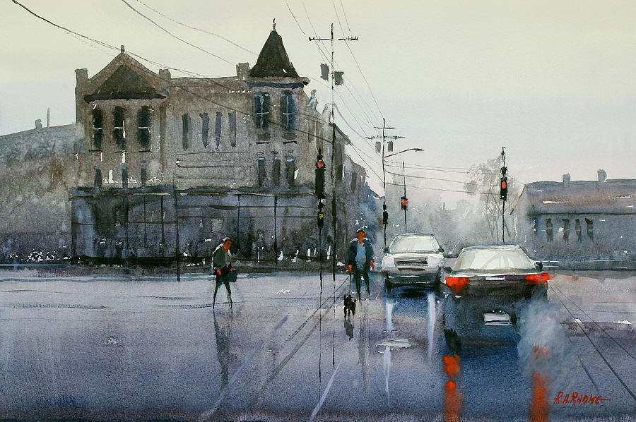 Gray Day In Oshkosh Painting