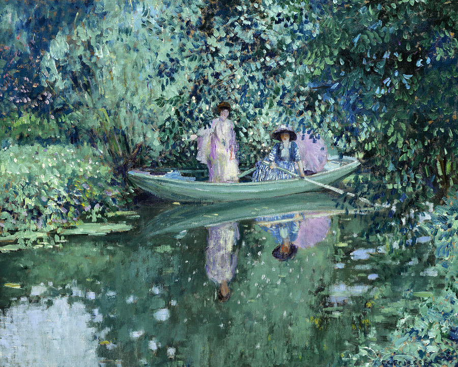Gray Day on the River Painting by Frederick Carl Frieseke