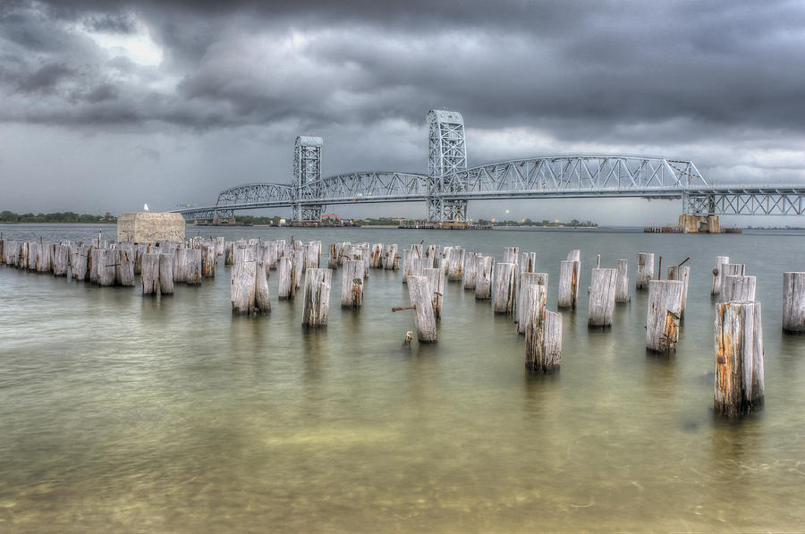 Bridge Photograph - Gray Day Over Marine Parkway Bridge by Mike  Deutsch