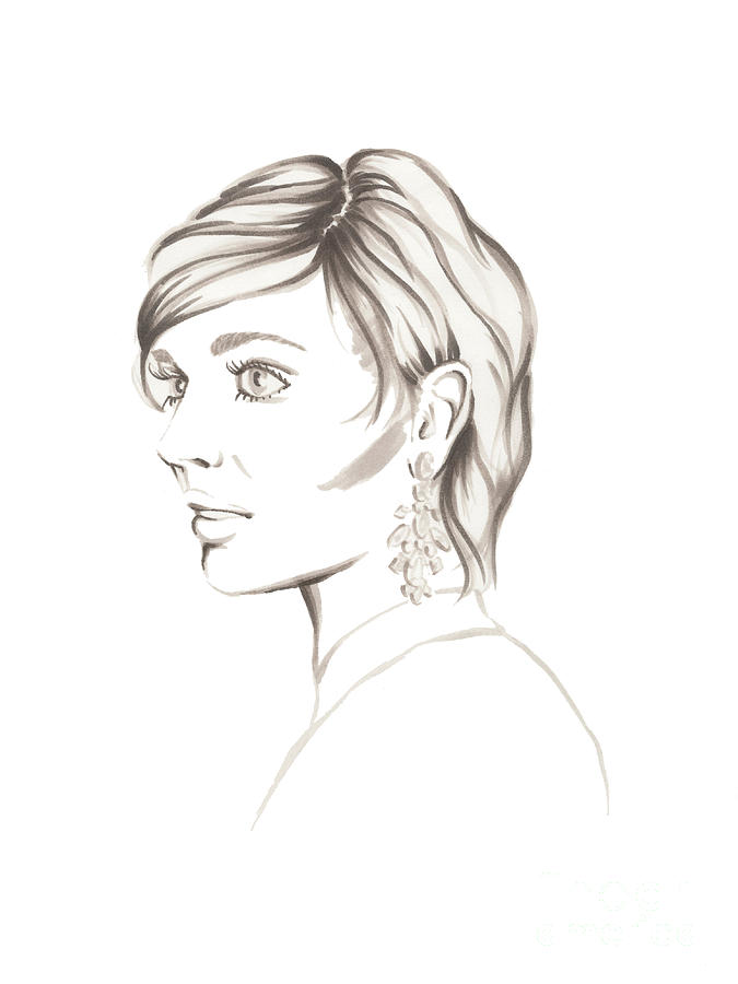 Portrait Drawing - Gray Lady by Samantha Burns
