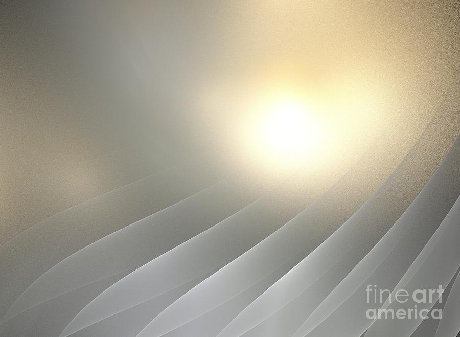 Abstract Digital Art - Gray Morning Sun by Kim Sy Ok