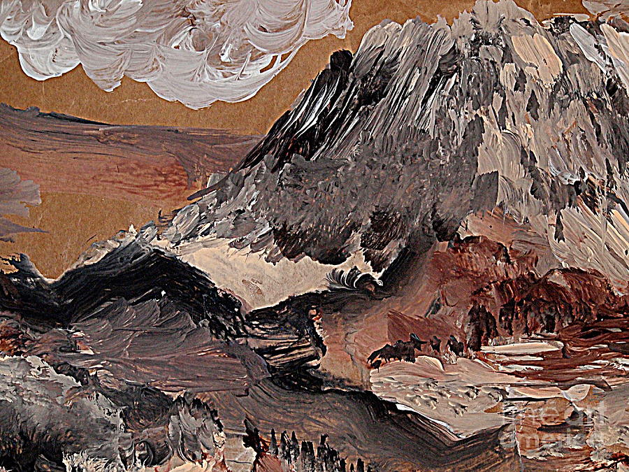 Gray Mountain Painting by Nancy Kane Chapman