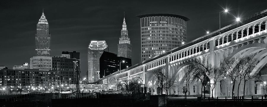 Gray Pano of CLE Photograph by Frozen in Time Fine Art Photography
