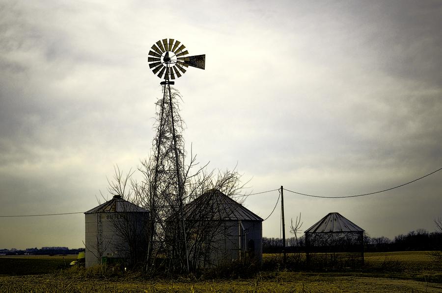 Gray Windmill Photograph by Bonfire Photography