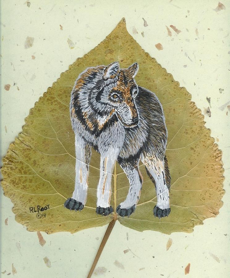 Gray Wolf Painting by Ralph Root