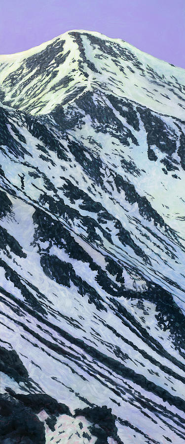 Grays Peak in Winter Painting by James W Johnson