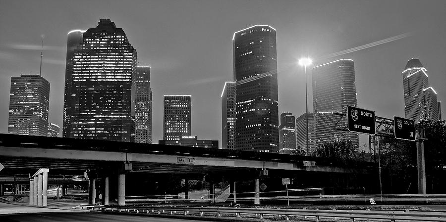 Grayscale Houston Photograph by Frozen in Time Fine Art Photography