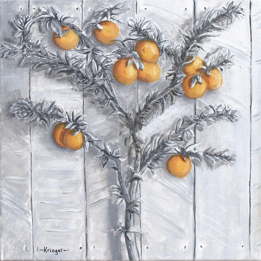Oranges Painting - Grayscale Oranges by Stephen Krieger Oranges Painting - Grayscale Oranges by Stephen Krieger