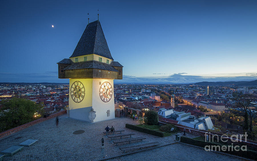Graz Twilight View Photograph by JR Photography