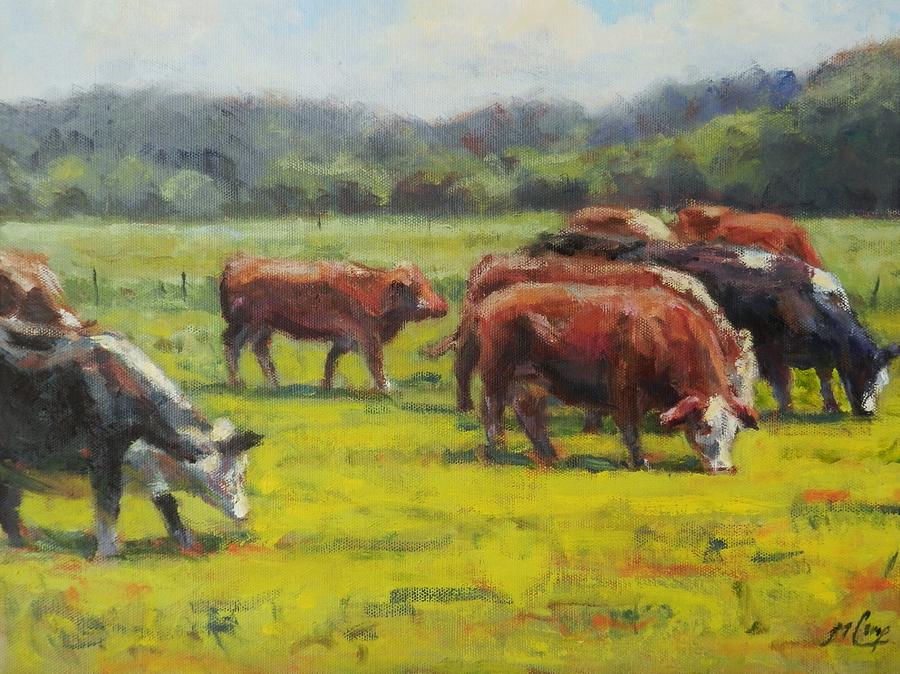 Impressionism Painting - Grazing in the Grass by Michael Camp