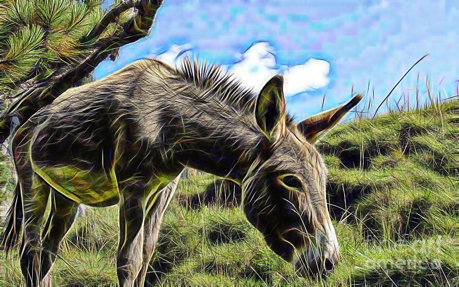 Animal Mixed Media - Grazing by Marvin Blaine