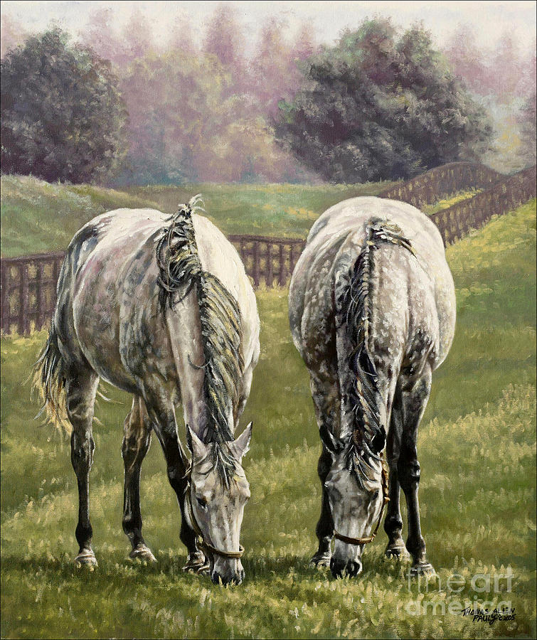 Horse Painting - Grazing by Thomas Allen Pauly