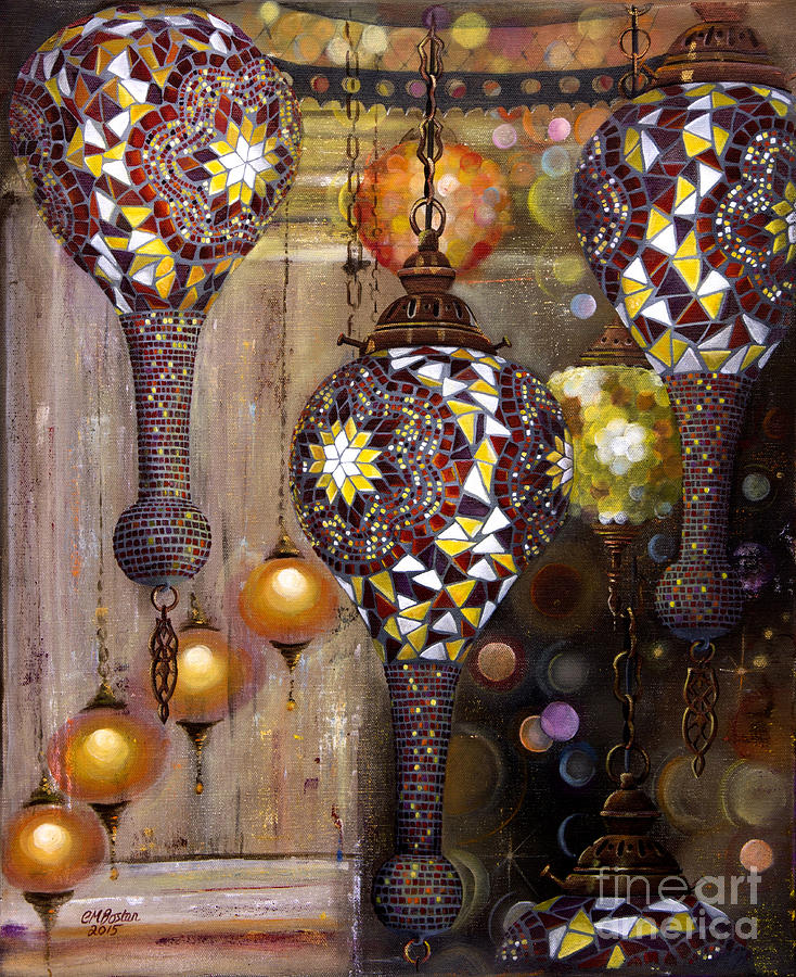 Lamp Painting - Great Balls of Fire by Carol Bostan