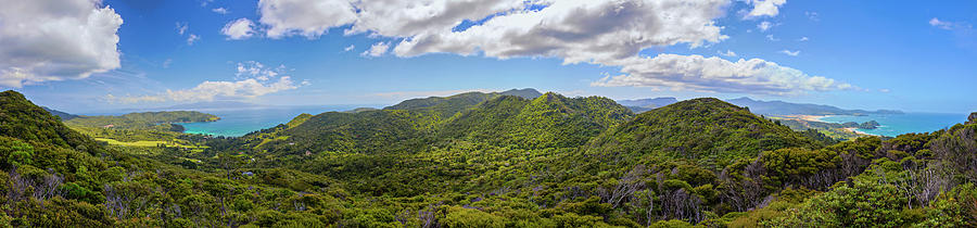 Great Barrier Island New Zealand Lookout Point Panorama Photograph by Joan Carroll