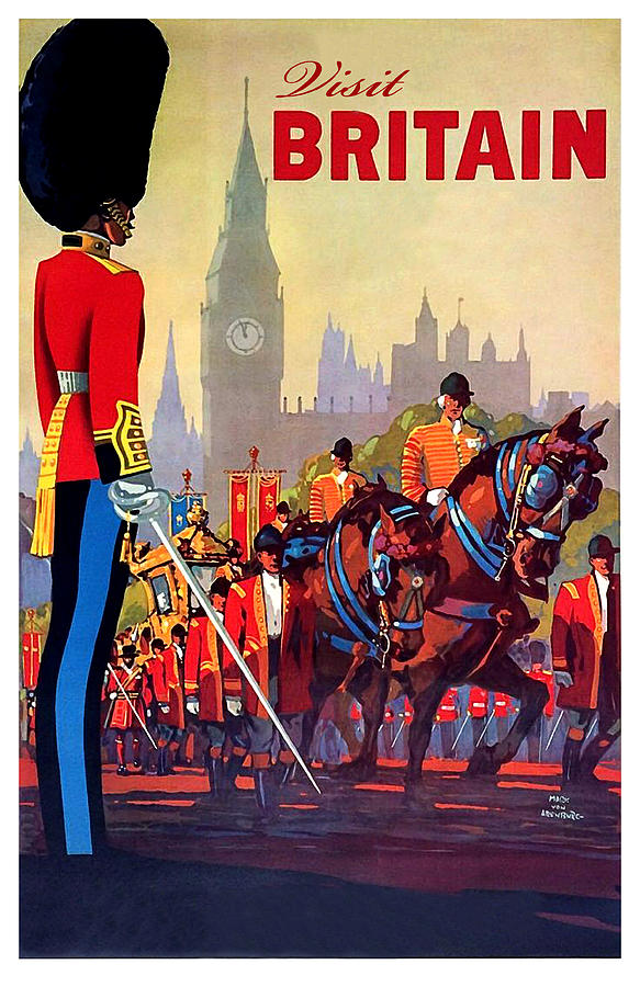 Great Britain, Royal Parade, travel poster Painting by Long Shot