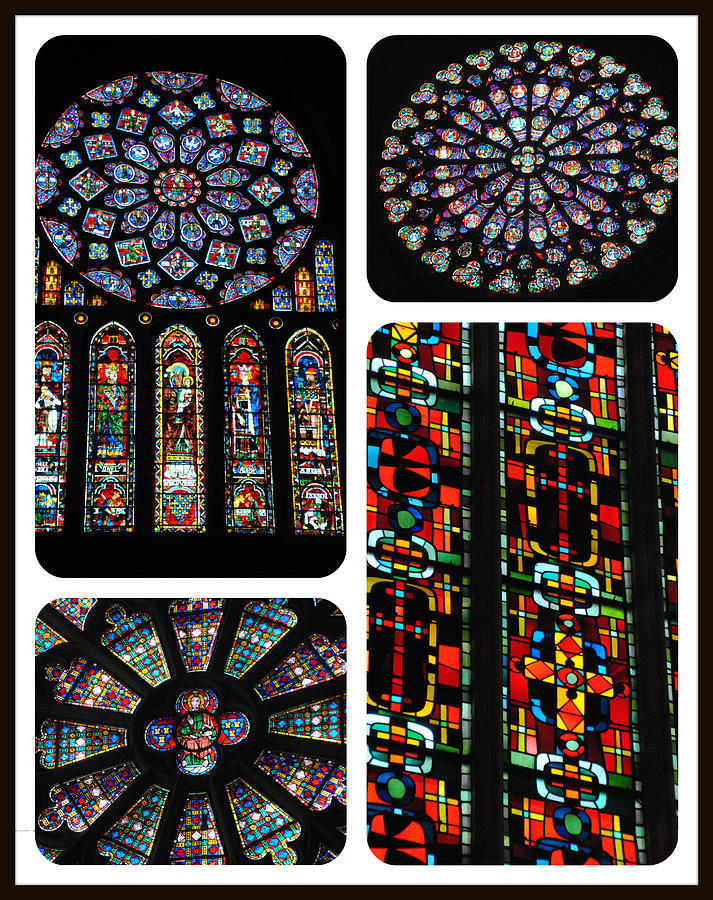 Great Cathedral Windows of France Photograph by Jacqueline M Lewis