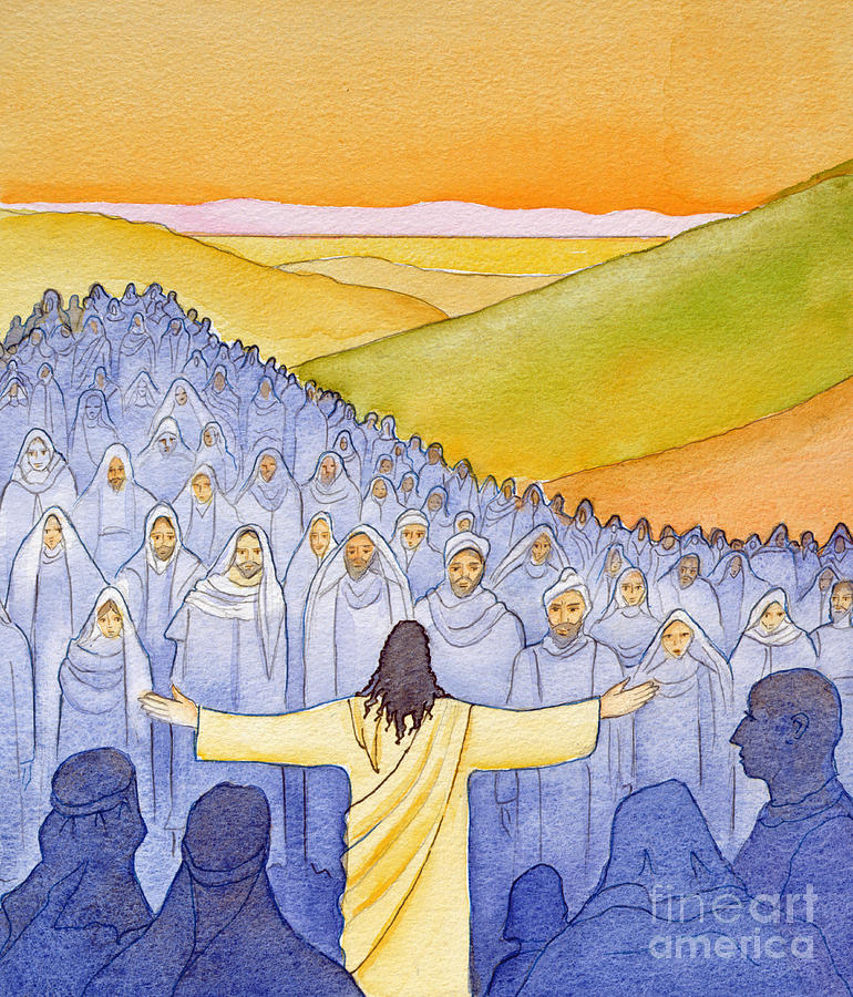 jesus teaching the crowds clip art