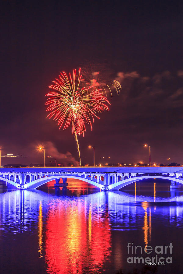 Great Falls Fireworks45 Photograph by John Lee Fine Art America