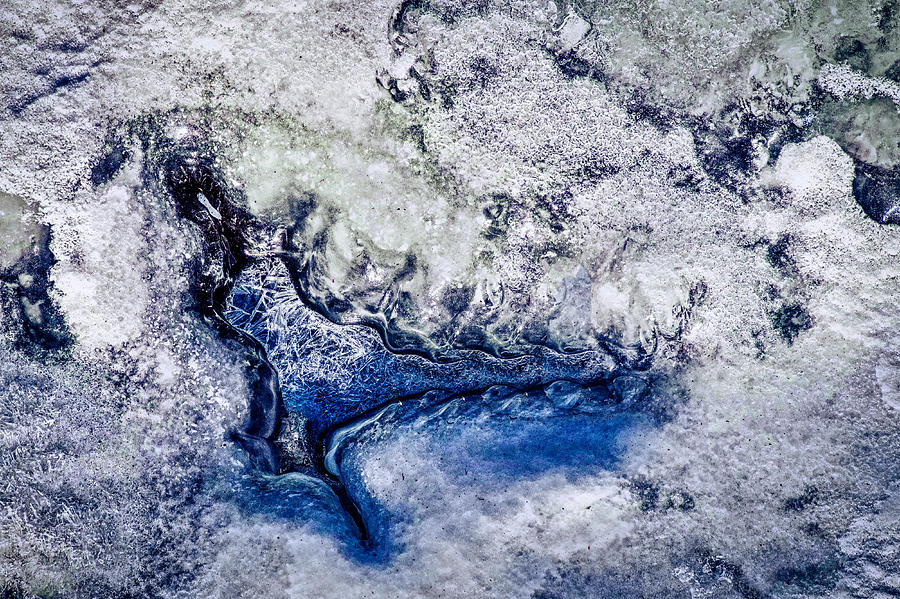 Great Falls Ice Abstract Photograph by Stuart Litoff