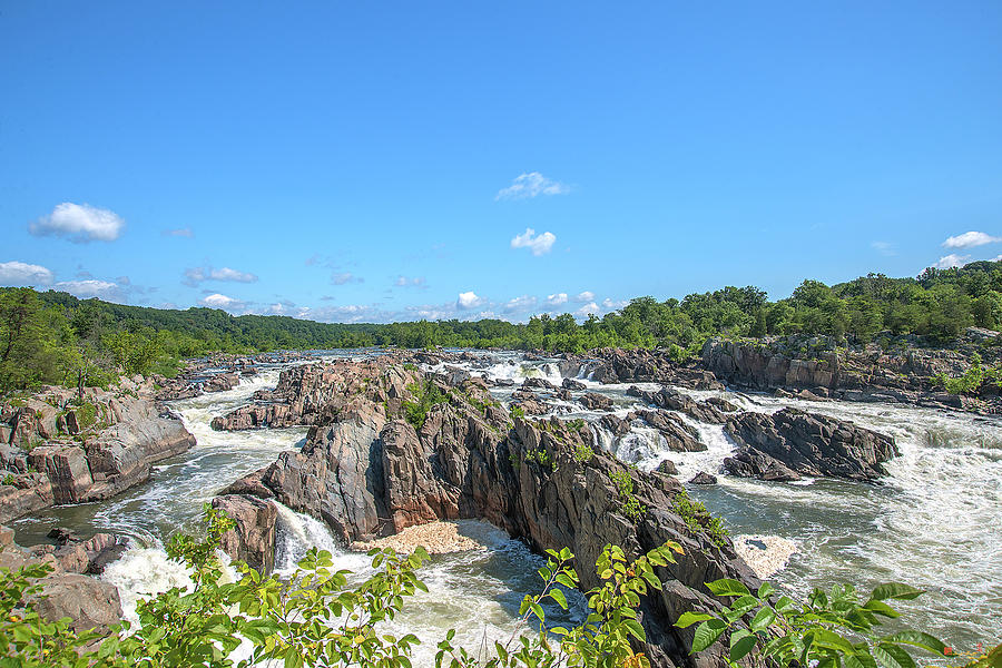 Great Falls of the Potomac River South Falls and Main Falls DS0099 Photograph by Gerry Gantt