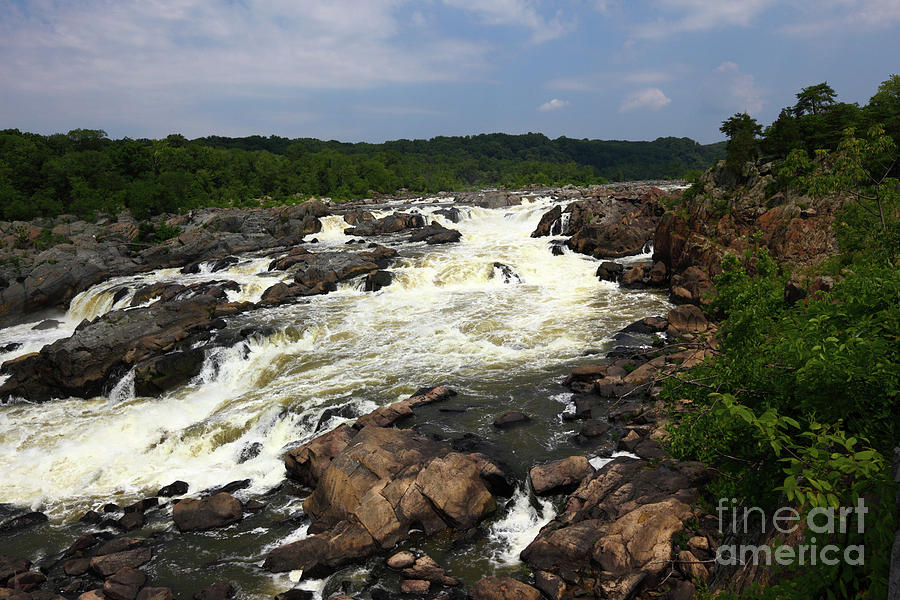 Waterfall Photograph - Great Falls on the Potomac River Maryland by James Brunker