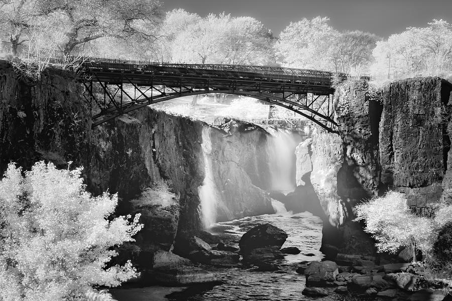 Great Falls Paterson NJ BW Photograph by Susan Candelario