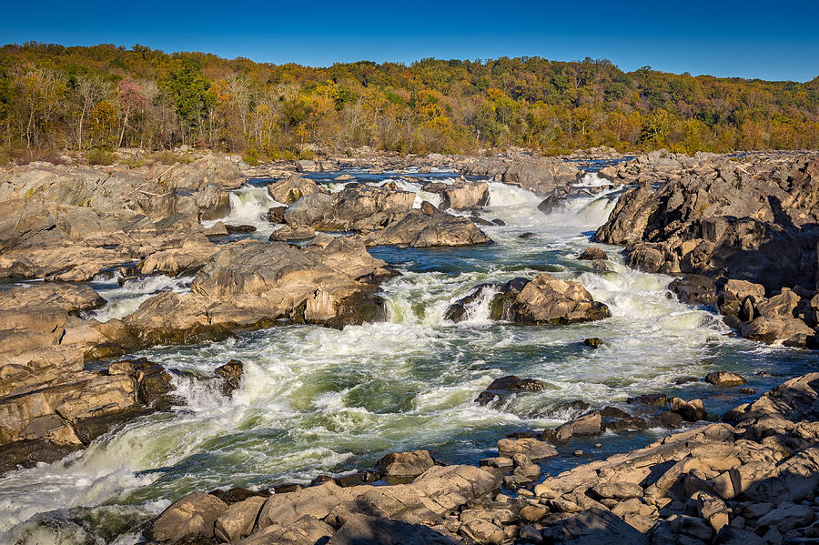 Autumn Photograph - Great Falls by Robert Davis Autumn Photograph - Great Falls by Robert Davis