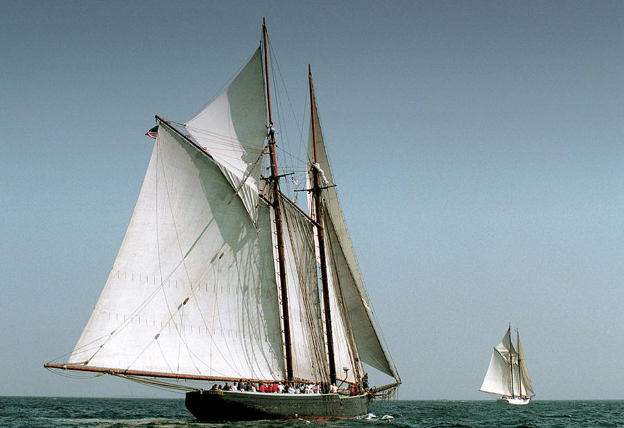 Boat Photograph - Great Gloucester Schooner Race by Fred LeBlanc