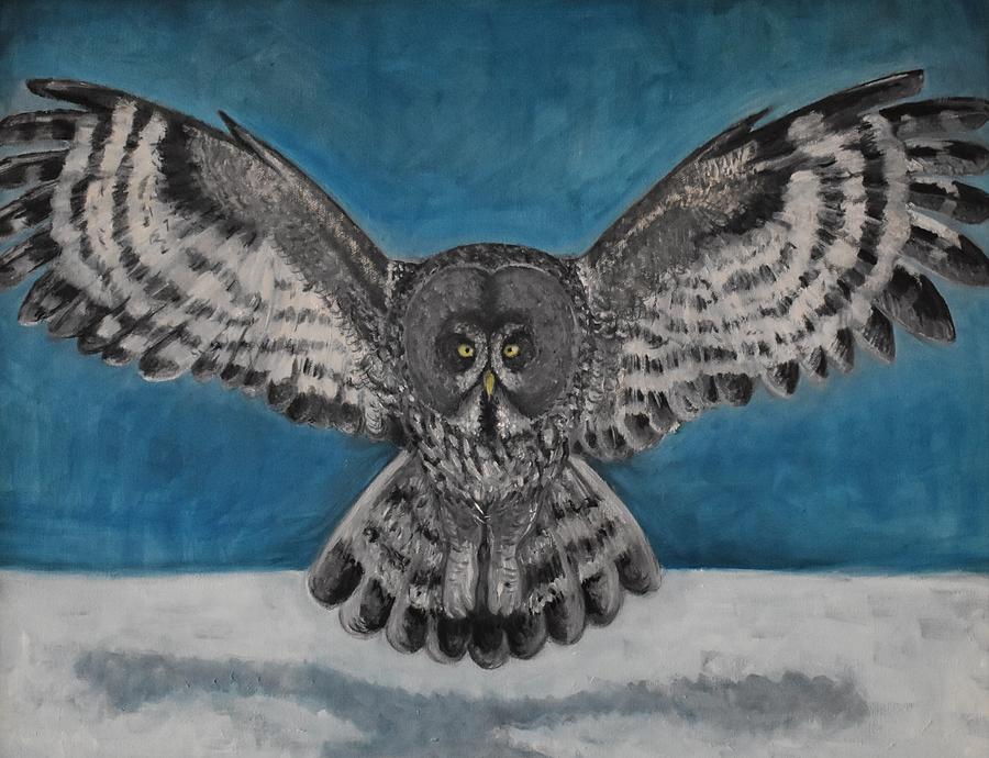 Great Grey Owl Painting
