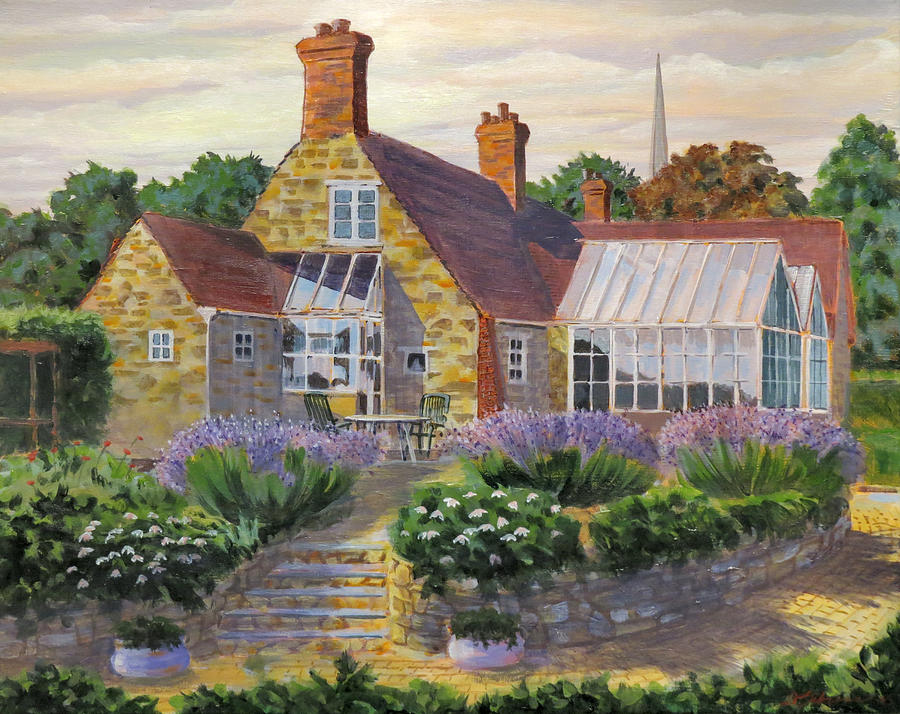Great Houghton Cottage Painting by David Gilmore