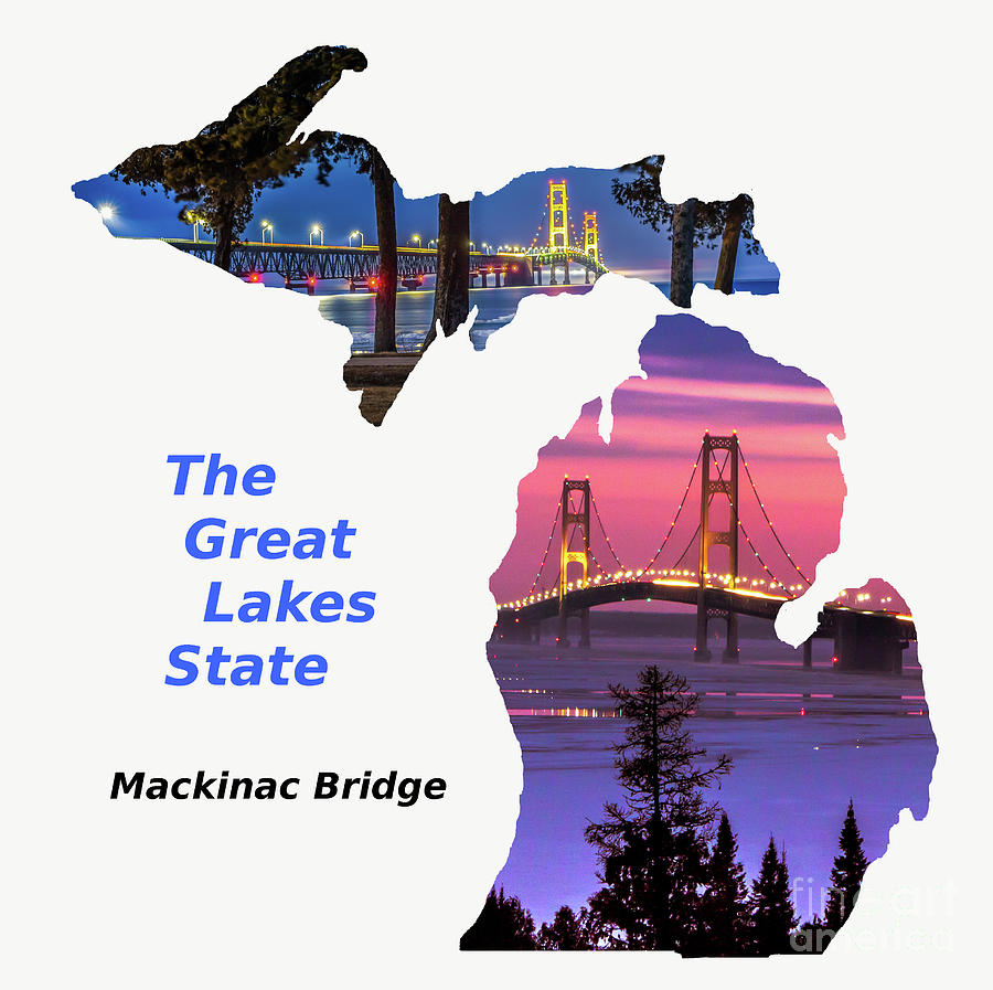 Great Lake State Mackinac Bridge Photograph by Norris Seward