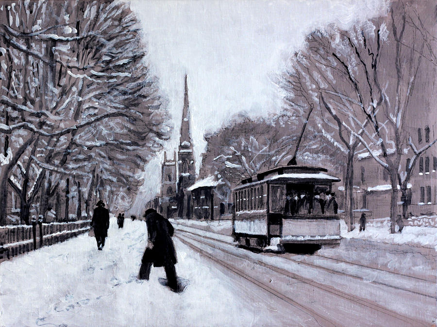 Great Lakes Commuters Painting by David Zimmerman