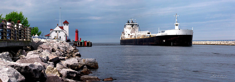 Great Lakes Freighter  Photograph by Frederic A Reinecke