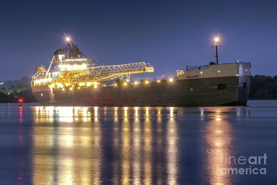 Great Lakes Freighters Calumet Grounding -0920 Photograph by Norris Seward