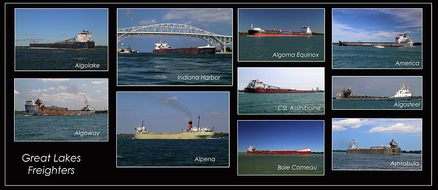 Great Lakes Ships 1 H Photograph by Mary Bedy