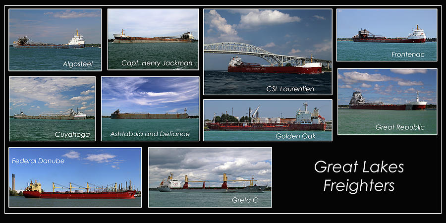 Great Lakes Ships 2 H Photograph by Mary Bedy