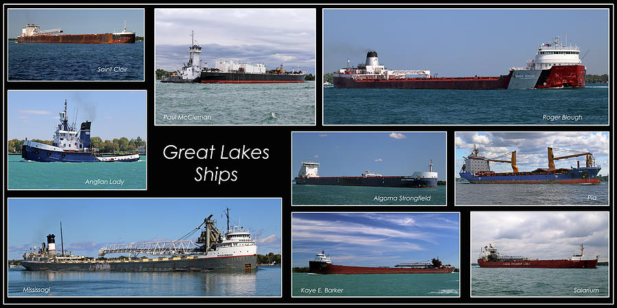 Great Lakes Ships 6 H Photograph by Mary Bedy
