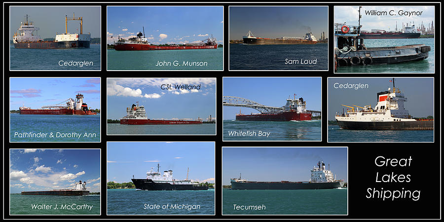 Great Lakes Ships 7 H Photograph by Mary Bedy